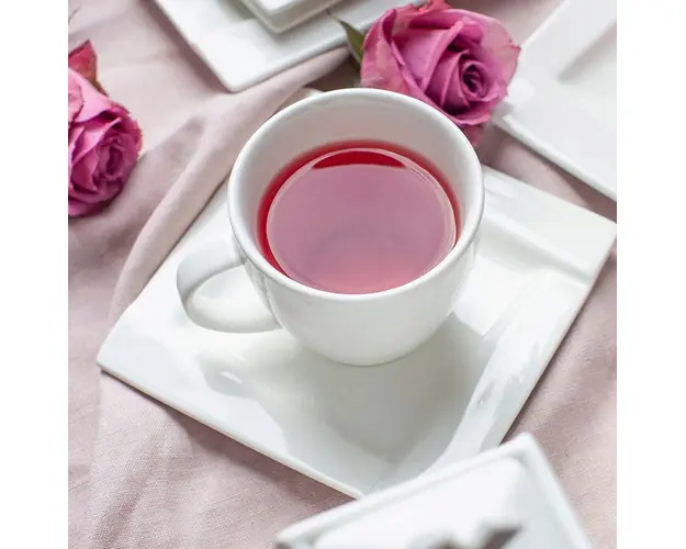 Set ceai / cafea 12 piese Kubiko, Ambition, 220 ml, portelan, alb