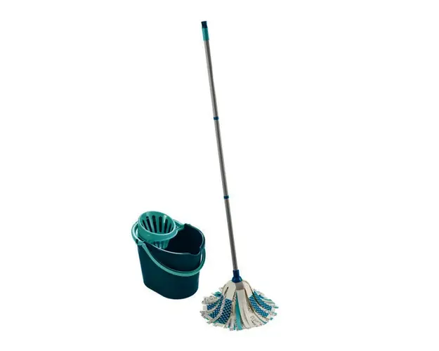 Set curatenie, Leifheit, 3in1 Power Mop, plastic/microfibra, verde