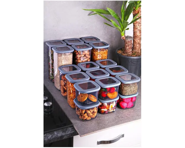 Set recipiente depozitare, Kosova, 430KSV1429, Plastic, Gri