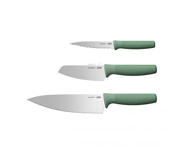 Set cutite 3 piese speciality BergHOFF, Leo Forest, inox, verde