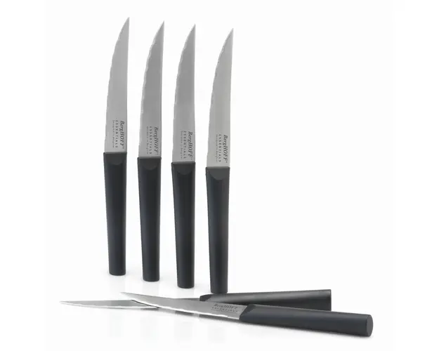 Set cutite pentru friptura 6 piese BergHOFF, Essentials Ebony, lama 11.5 cm, inox