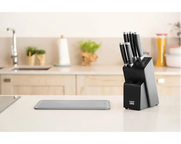 Set cutite si suport 6 piese BergHOFF, Leo Graphite, inox