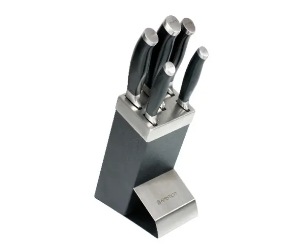 Set cutite si suport 6 piese Granite, inox