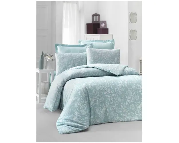 Lenjerie de pat dubla (DE), Verano - Mint, Victoria, Bumbac Satinat