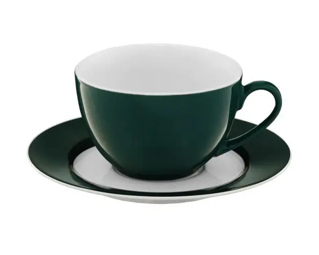 Set de cafea / ceai 12 piese Aura Green, Ambition, portelan, 220 ml, verde