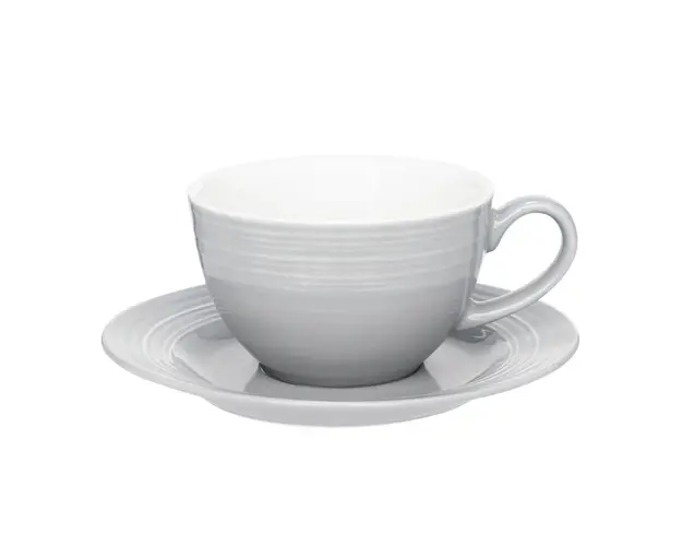 Set de cafea / ceai 12 piese Linea, Ambition, portelan, gri