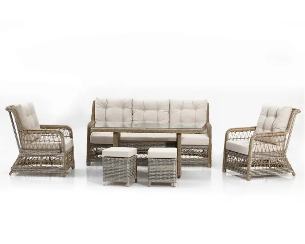 Set mobilier de gradina, Divona, Ibiza, Crem