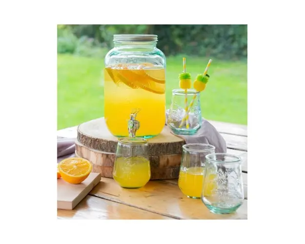 Set dispenser pentru bauturi Beverage, Decoris, 18x25 cm, sticla