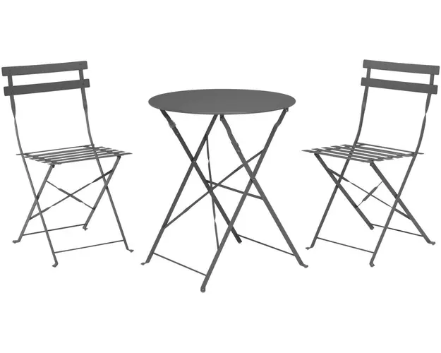 Set mobilier de gradina Bistro, 3 piese, antracit