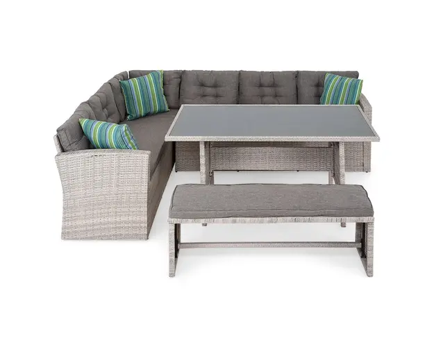 Set mobilier pentru exterior, 4 piese, Laguna, gri