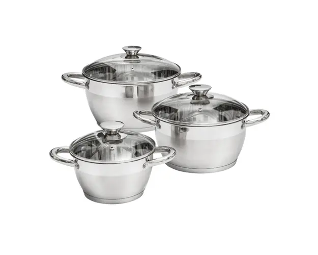 Set oale 6 piese Noble, Ambition, 1.6 L / 3.1 L / 5 L, inox, interior gradat, argintiu