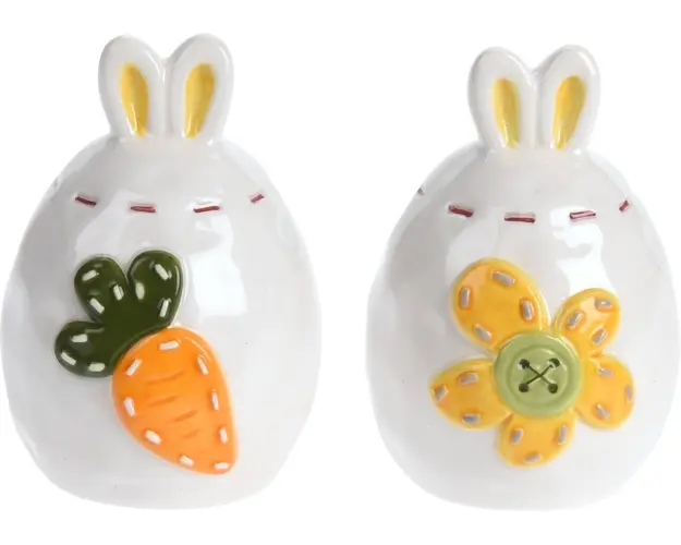 Set solnita si pipernita Ears Dotted Line, 6x8 cm, dolomit, multicolor