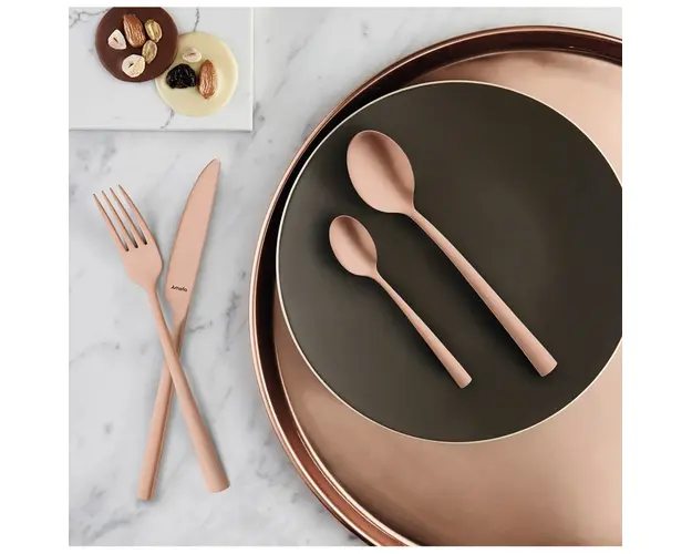 Set tacamuri 16 piese, Amefa, Manille PVD Copper, inox, cupru