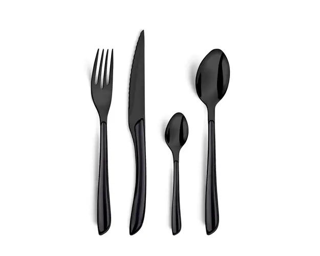 Set tacamuri 16 piese, Amefa, Trend Lumino, inox, negru