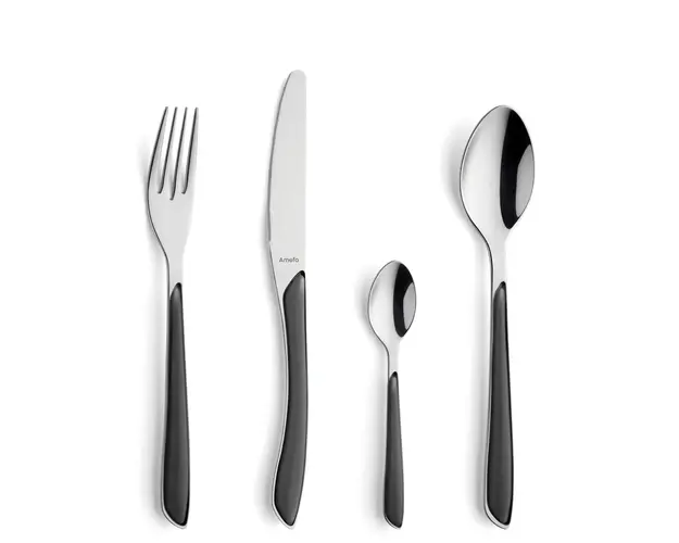 Set tacamuri 24 piese, Amefa, Eclat Matt, inox, gri