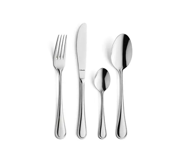 Set tacamuri 24 piese, Amefa, Helena, inox, argintiu