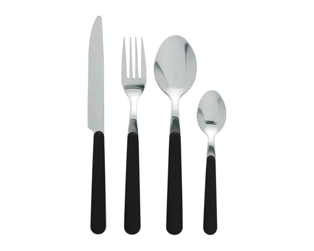 Set tacamuri 24 piese, Jolly, Excelsa, inox, negru