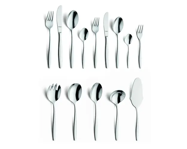 Set tacamuri, 60 piese, Florence, inox, argintiu