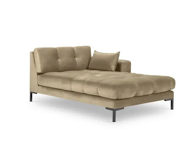 Sezlong living dreapta 1 loc, Mamaia, Micadoni Home, BL, 185x102x75 cm, catifea, bej