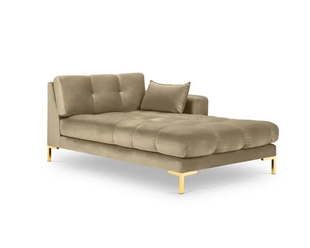 Sezlong living dreapta 1 loc, Mamaia, Micadoni Home, GL, 185x102x75 cm, catifea, bej