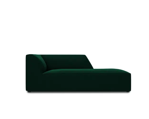 Sezlong living dreapta 1 loc, Ruby, Micadoni Home, BL, 180x93x69 cm, catifea, verde bottle