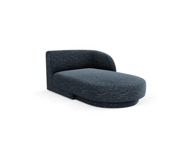 Sezlong living dreapta 2 locuri, Miley, Micadoni Home, BL, 155x92x74 cm, poliester chenille, albastru regal