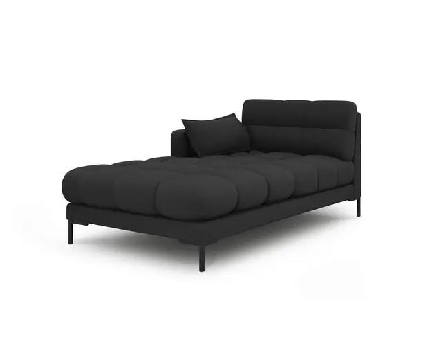 Sezlong living stanga 1 loc, Mamaia, Micadoni Home, BL, 185x102x75 cm, tesatura tip twill, gri inchis