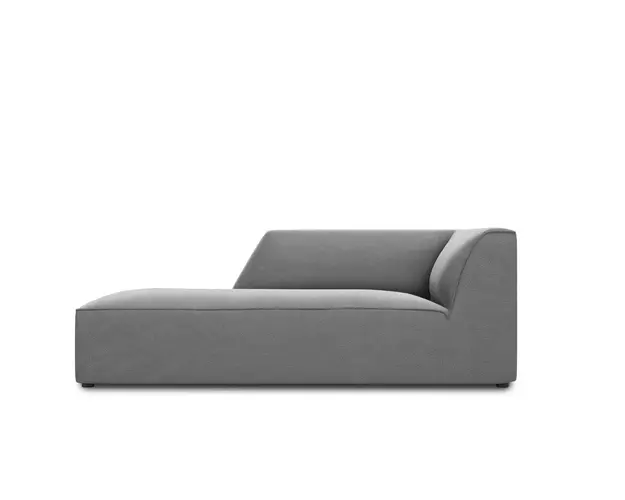 Sezlong living stanga 1 loc, Ruby, Micadoni Home, BL, 180x93x69 cm, catifea, gri