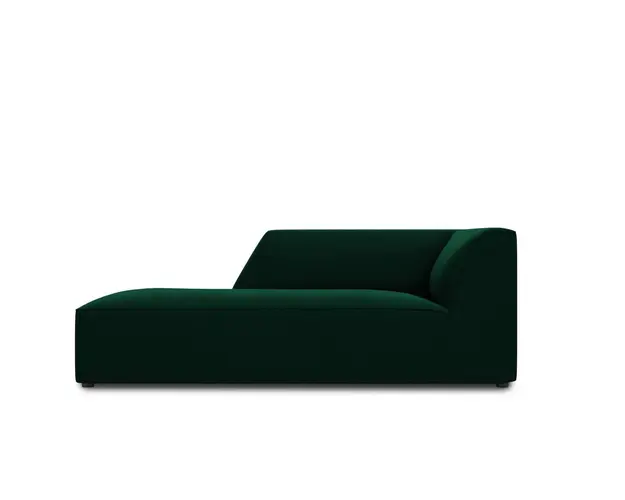 Sezlong living stanga 1 loc, Ruby, Micadoni Home, BL, 180x93x69 cm, catifea, verde bottle