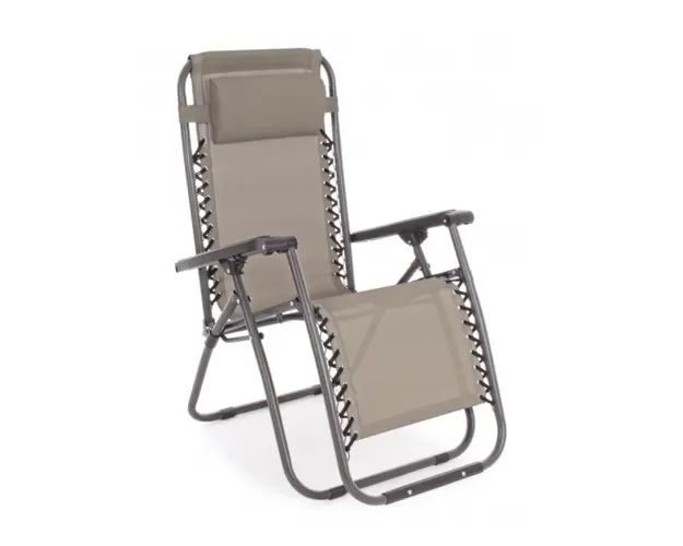 Sezlong Martin, Bizzotto, 65 x 176 x 80 cm, otel/textilena 2x1, grej