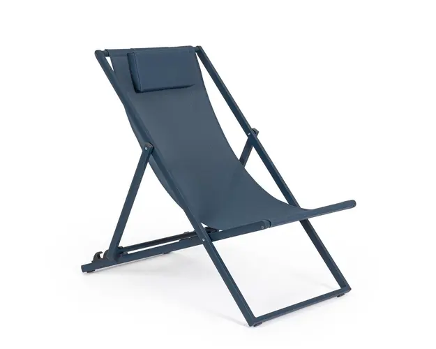 Sezlong Taylor, Bizzotto, 60.5 x 101.5 x 73.5 cm, aluminiu/textilena 2x1, albastru navy