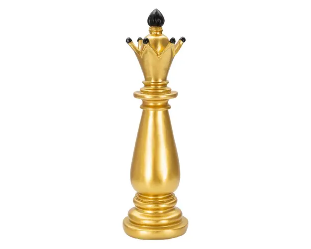 Statueta decorativa / Piesa de sah Nebun, Gold Bishop, Mauro Ferretti, Ø12.5 x 38.5 cm, polirasina, auriu/negru