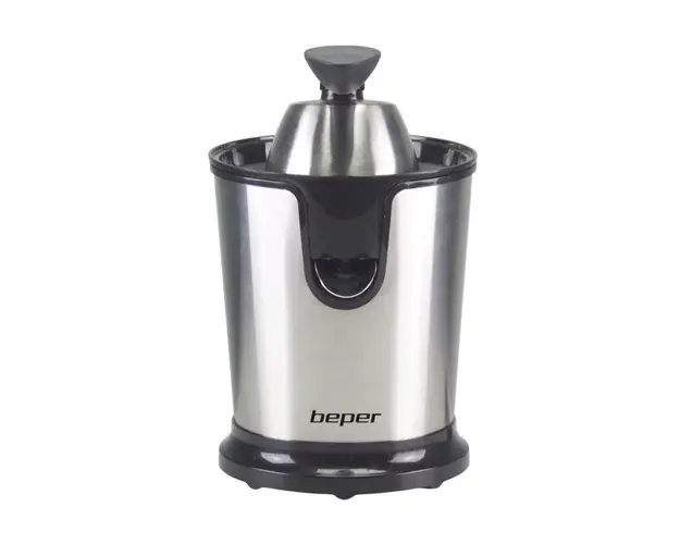 Storcator electric de citrice Beper, 160 W, 18.5x28x27 cm, inox, argintiu/negru