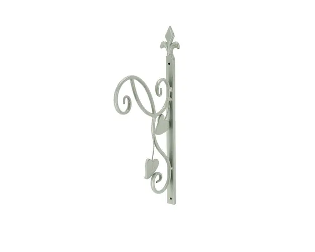 Suport de perete pentru ghiveci Harriet, Bizzotto, 21 x 42 cm, otel, verde sage