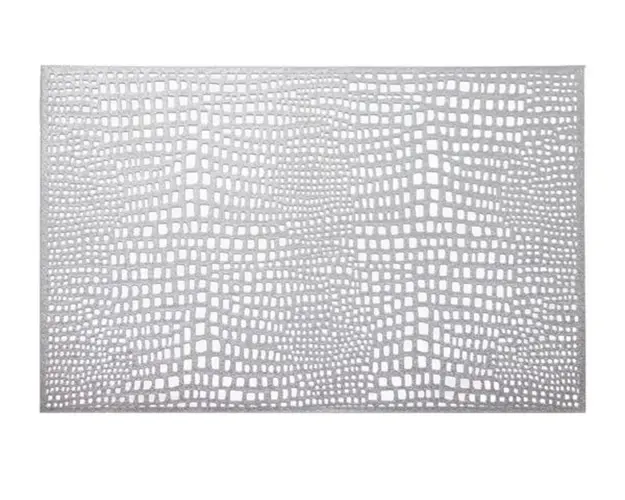 Suport farfurie Glamour, Ambition, 30x45 cm, PVC, argintiu