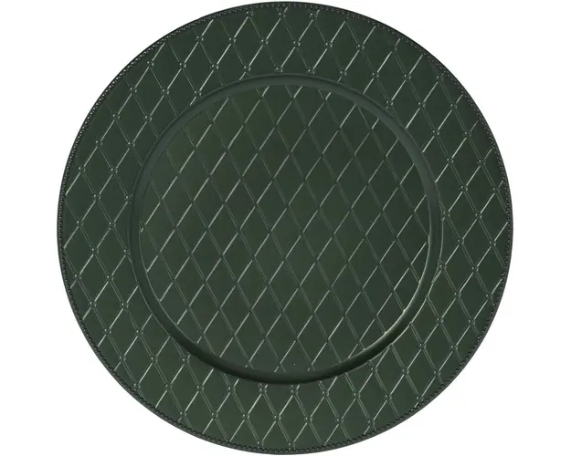 Suport farfurie Rombs Pattern v2, Excellent Houseware, 33 cm, polipropilena, verde