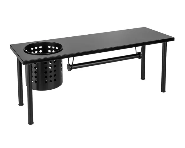 Suport multifunctional pentru bucatarie, Wenko, Blanco, 55 x 18 x 21 cm, inox/mdf, negru
