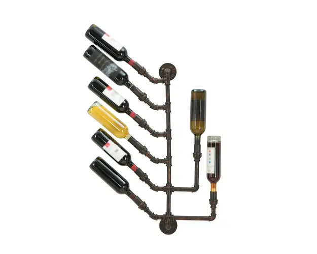 Suport pentru 8 sticle de vin Manhattan, Mauro Ferretti, 40x9x82 cm, fier
