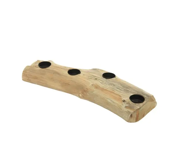 Suport pentru lumanari, Decoris, 50 cm, lemn de tec