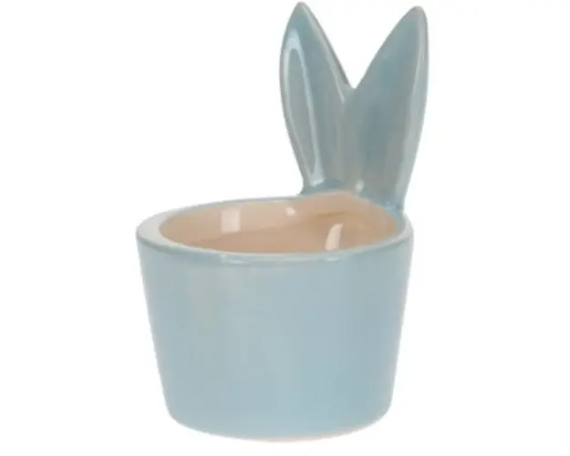 Suport pentru ou Rabbit ears, 5.5x6x7.5 cm, dolomit, albastru
