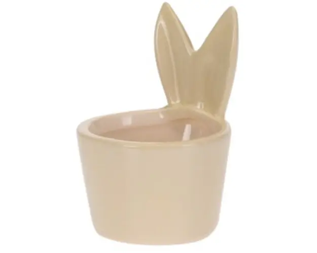 Suport pentru ou Rabbit ears, 5.5x6x7.5 cm, dolomit, galben