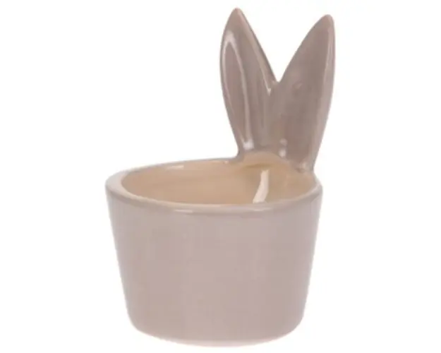 Suport pentru ou Rabbit ears, 5.5x6x7.5 cm, dolomit, maro deschis