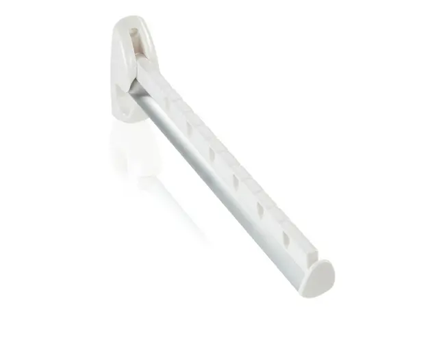 Suport pentru umerase cu fixare in perete, Leifheit, Cloth Rail, 31 cm, plastic/aluminiu, alb