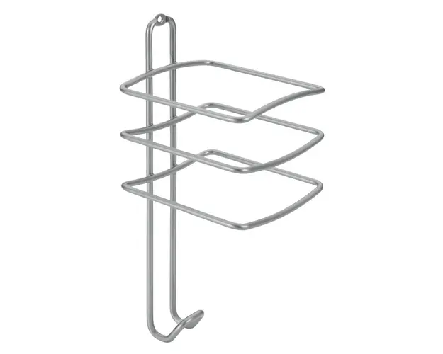 Suport pentru uscatorul de par Onda, Metaltex, 10 x 10 x 25 cm, metal/invelis Polytherm