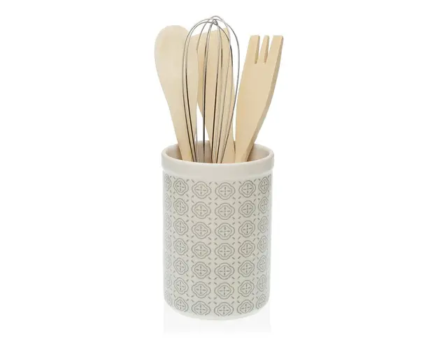Suport pentru ustensile de bucatarie Pattern, Versa, Ø10x15 cm, ceramica