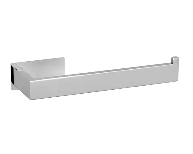 Suport prosoape de baie, Wenko, Turbo-Loc, Genova Shine, 19.4 x 4.4 x 7.6 cm, inox, gri