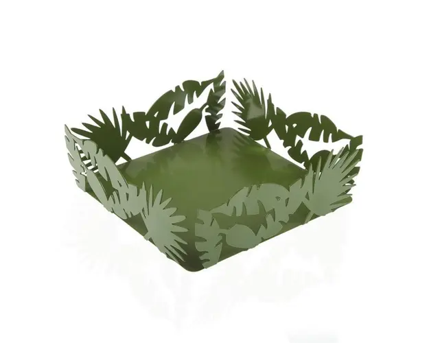 Suport servetele Roxanne Exotic, Versa, 16.5x16.5x5.5 cm, metal