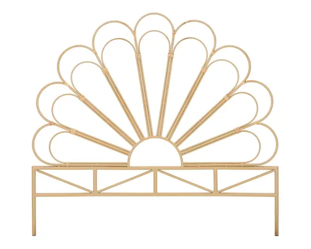 Tablie de pat Panama, Mauro Ferretti, 160 x 145 cm, fier/plastic, maro