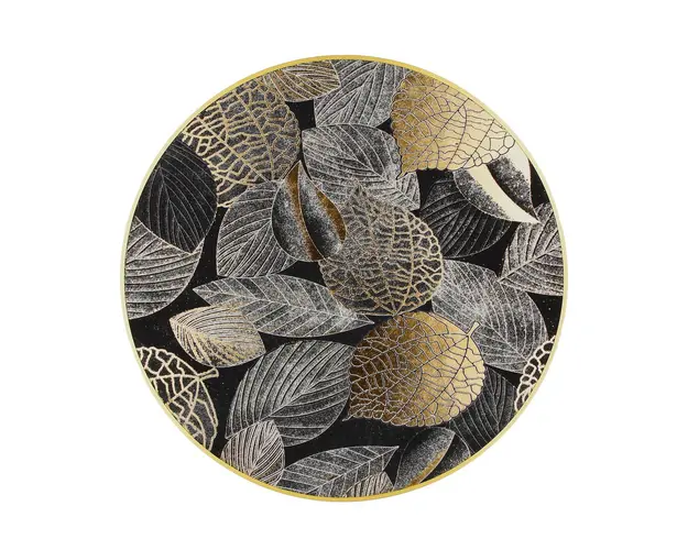 Tablou decorativ Coralie, Bizzotto, Ø90.8 cm, canvas pictat in ulei/aluminiu