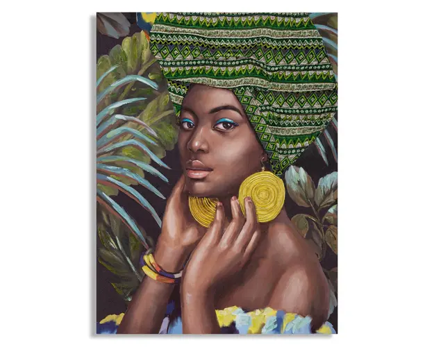 Tablou decorativ, Kelly -A, Mauro Ferretti, 90 x 120 cm, canvas imprimat si pictat/lemn de pin, multicolor